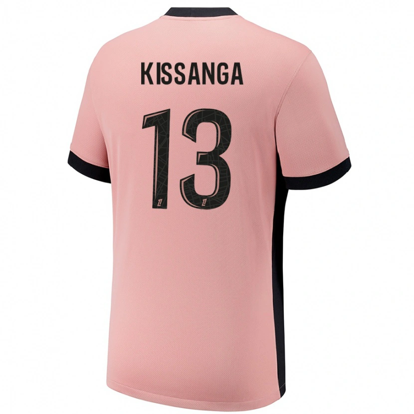 Danxen Kinderen Hugo Kissanga #13 Roestroze Thuisshirt Derde Tenue 2024/25 T-Shirt