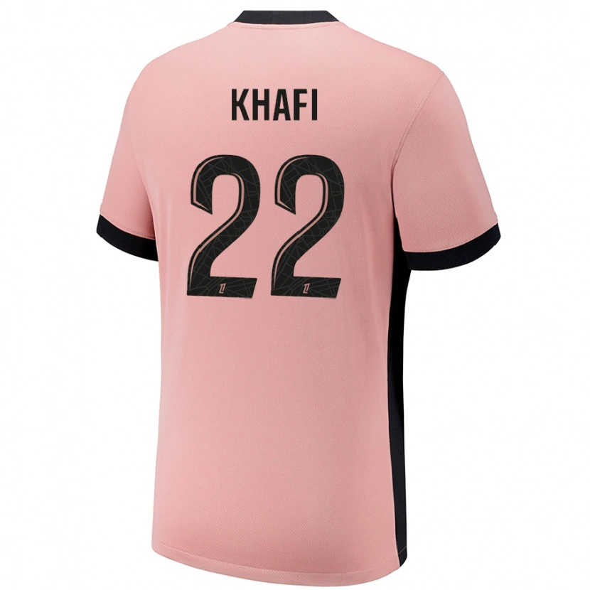 Danxen Kinderen Yanis Khafi #22 Roestroze Thuisshirt Derde Tenue 2024/25 T-Shirt