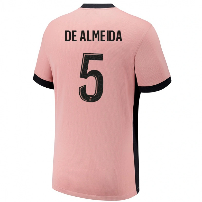 Danxen Kinderen Élisa De Almeida #5 Roestroze Thuisshirt Derde Tenue 2024/25 T-Shirt