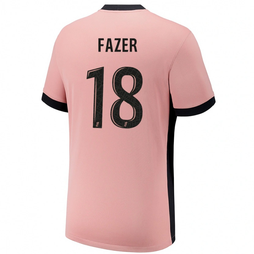 Danxen Kinderen Laurina Fazer #18 Roestroze Thuisshirt Derde Tenue 2024/25 T-Shirt