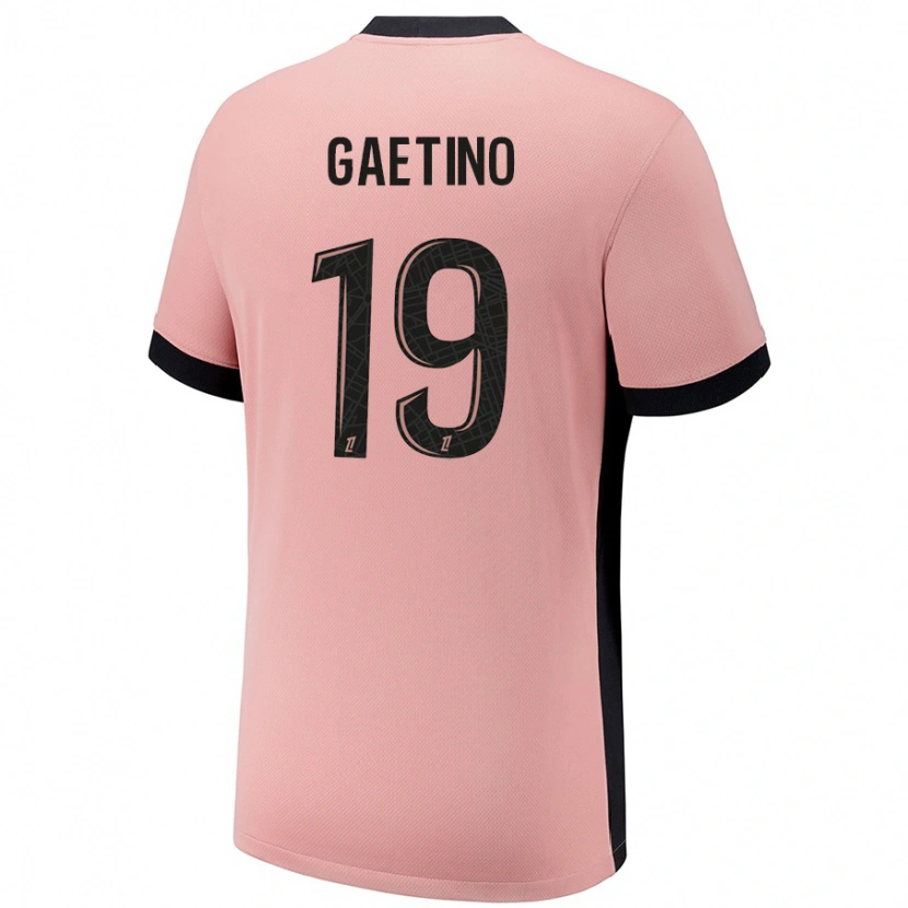 Danxen Kinderen Eva Gaetino #19 Roestroze Thuisshirt Derde Tenue 2024/25 T-Shirt