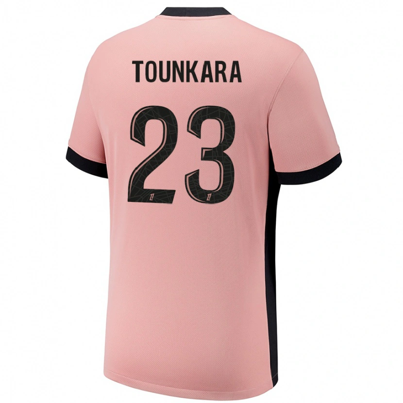 Danxen Kinderen Aïssatou Tounkara #23 Roestroze Thuisshirt Derde Tenue 2024/25 T-Shirt