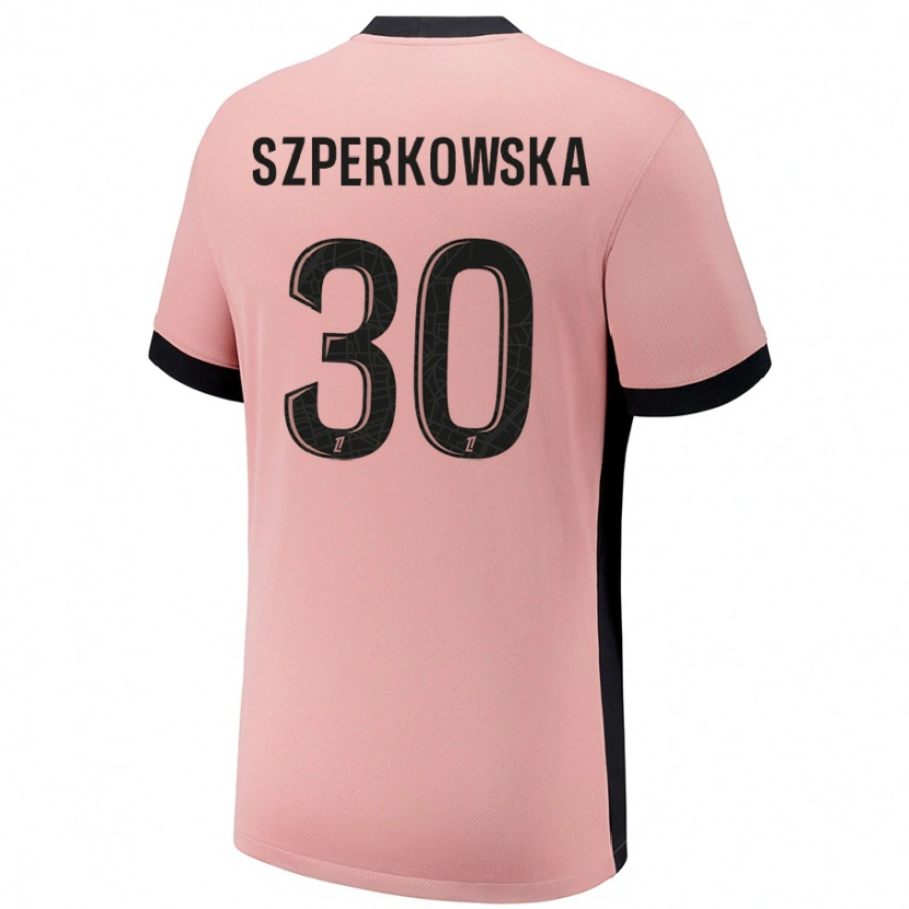 Danxen Kinderen Oliwia Szperkowska #30 Roestroze Thuisshirt Derde Tenue 2024/25 T-Shirt