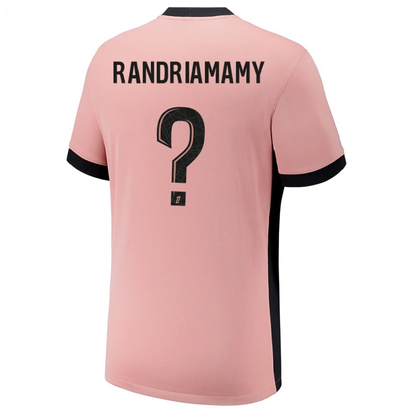 Danxen Kinderen Mathyas Randriamamy #0 Roestroze Thuisshirt Derde Tenue 2024/25 T-Shirt