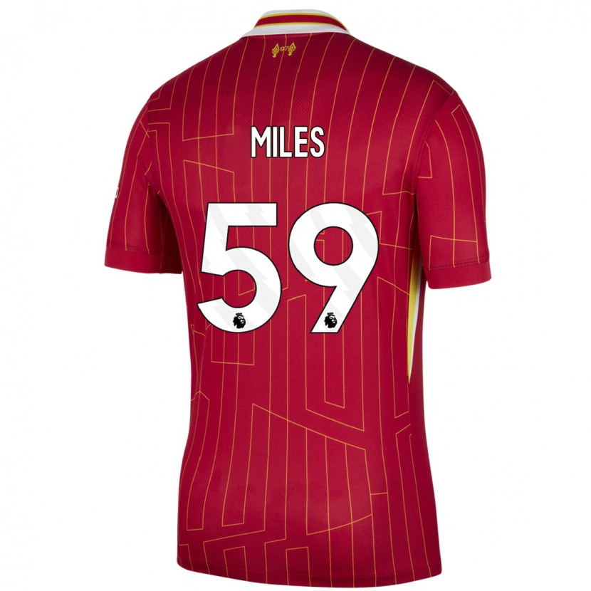 Danxen Heren Terence Miles #59 Rood Geel Wit Thuisshirt Thuistenue 2024/25 T-Shirt