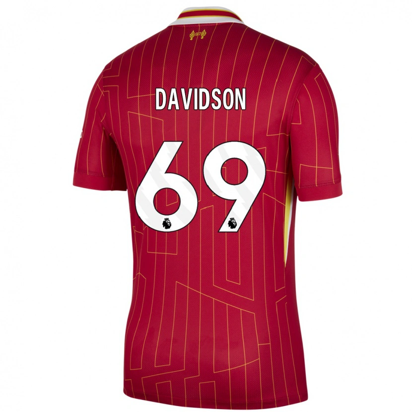 Danxen Heren Josh Davidson #69 Rood Geel Wit Thuisshirt Thuistenue 2024/25 T-Shirt