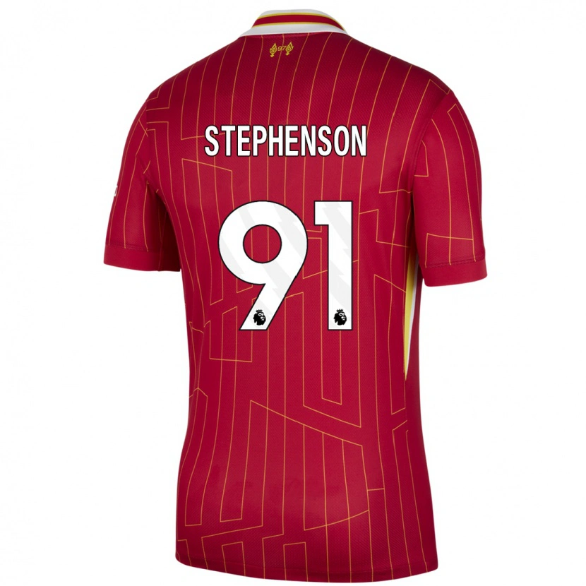 Danxen Heren Luca Stephenson #91 Rood Geel Wit Thuisshirt Thuistenue 2024/25 T-Shirt