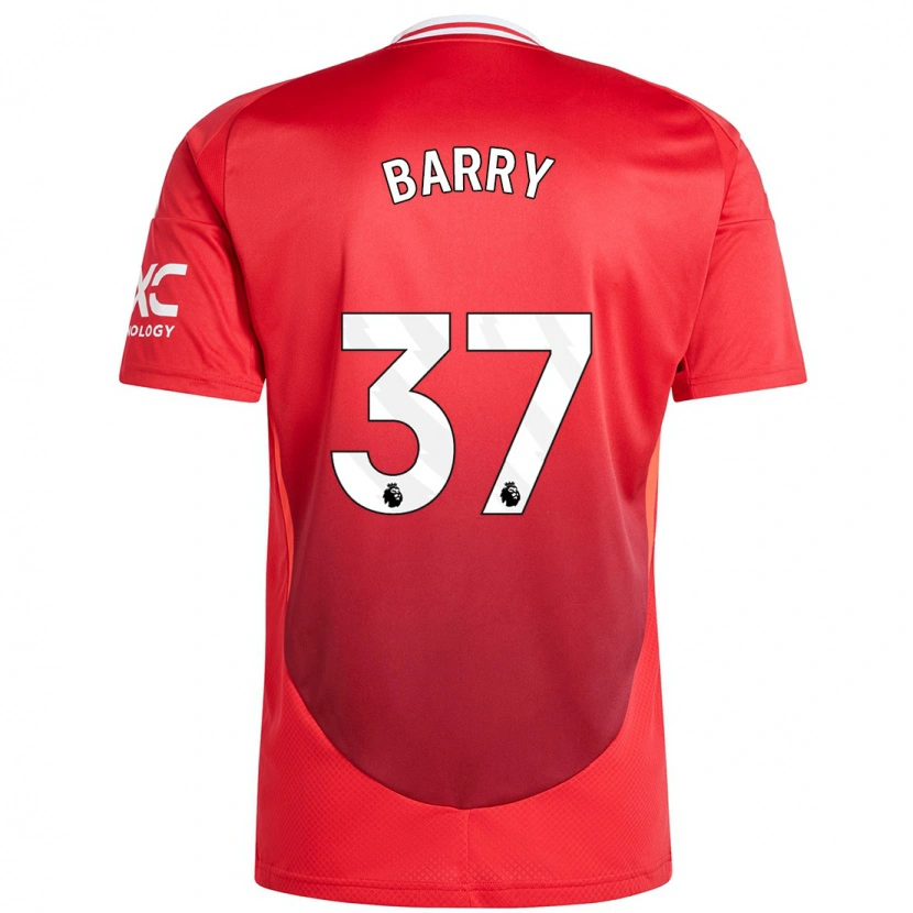 Danxen Heren Keira Barry #37 Felrood Thuisshirt Thuistenue 2024/25 T-Shirt