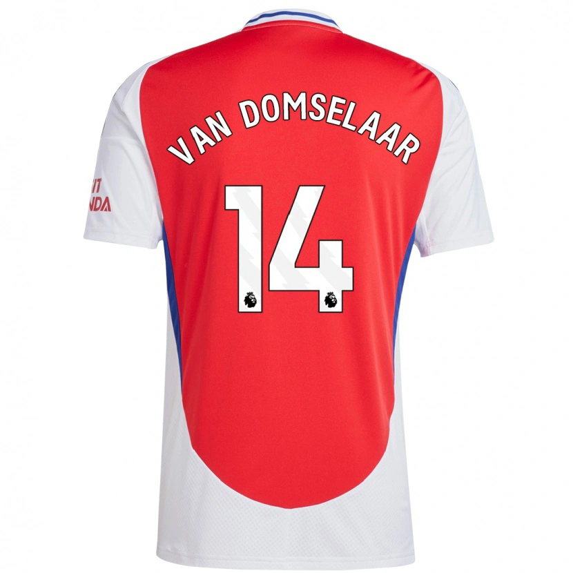 Danxen Heren Daphne Van Domselaar #14 Rood Wit Thuisshirt Thuistenue 2024/25 T-Shirt