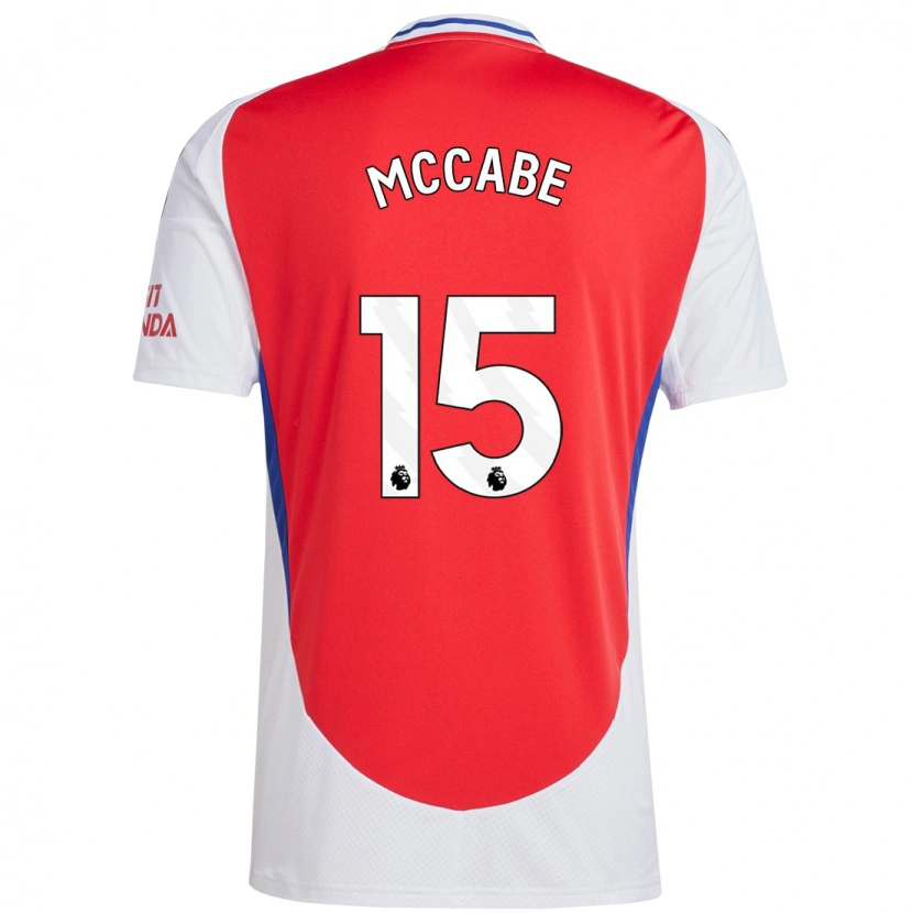 Danxen Heren Katie Mccabe #15 Rood Wit Thuisshirt Thuistenue 2024/25 T-Shirt