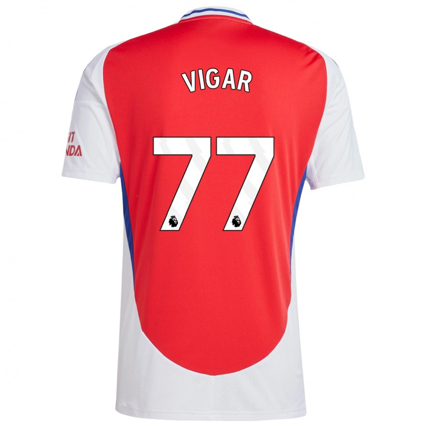 Danxen Heren Billy Vigar #77 Rood Wit Thuisshirt Thuistenue 2024/25 T-Shirt