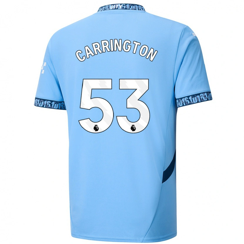 Danxen Heren Ezra Carrington #53 Marineblauw Thuisshirt Thuistenue 2024/25 T-Shirt