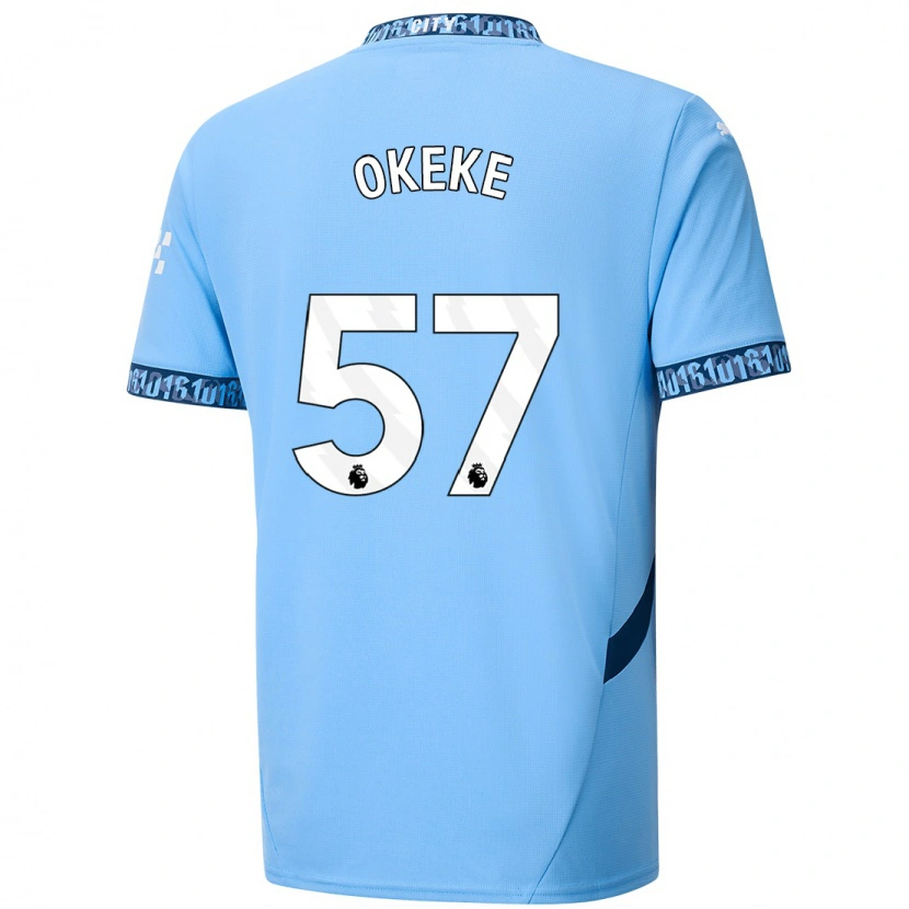 Danxen Heren Michael Okeke #57 Marineblauw Thuisshirt Thuistenue 2024/25 T-Shirt