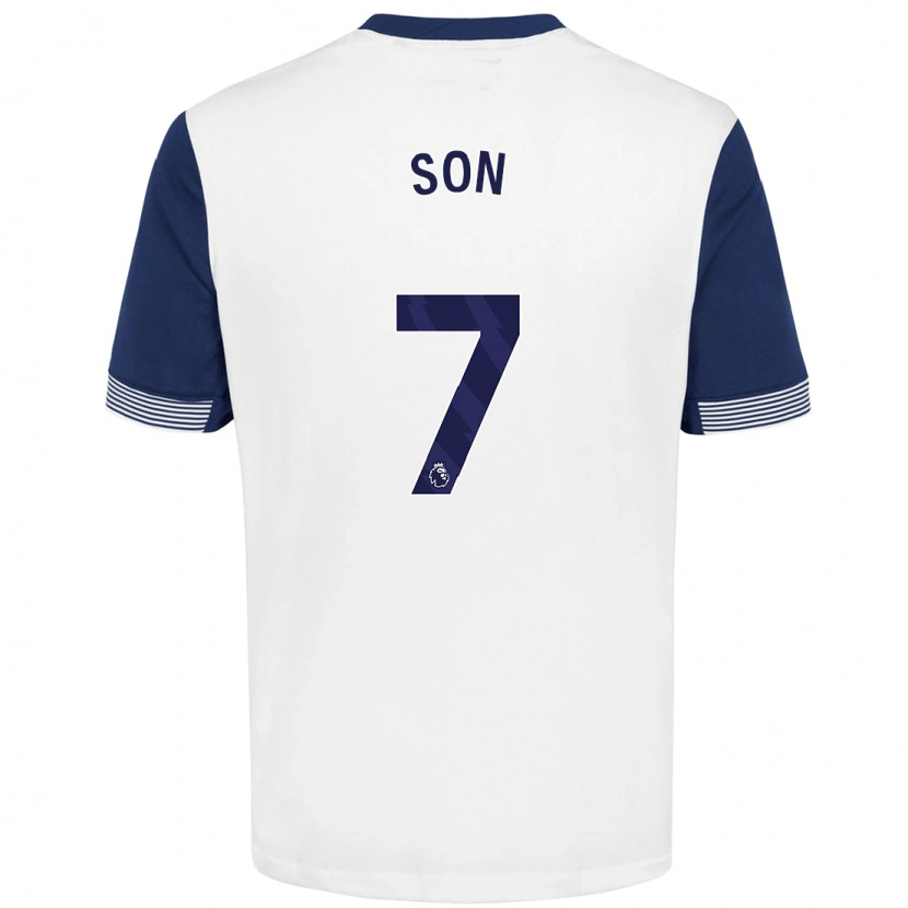 Danxen Heren Heung-Min Son #7 Wit Blauw Thuisshirt Thuistenue 2024/25 T-Shirt