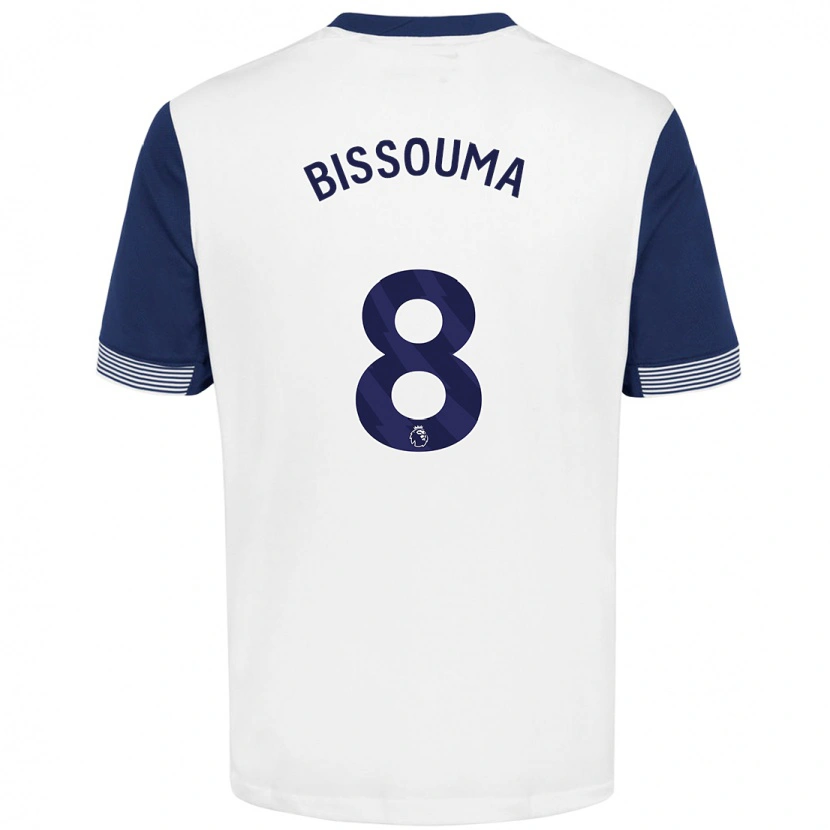 Danxen Heren Yves Bissouma #8 Wit Blauw Thuisshirt Thuistenue 2024/25 T-Shirt