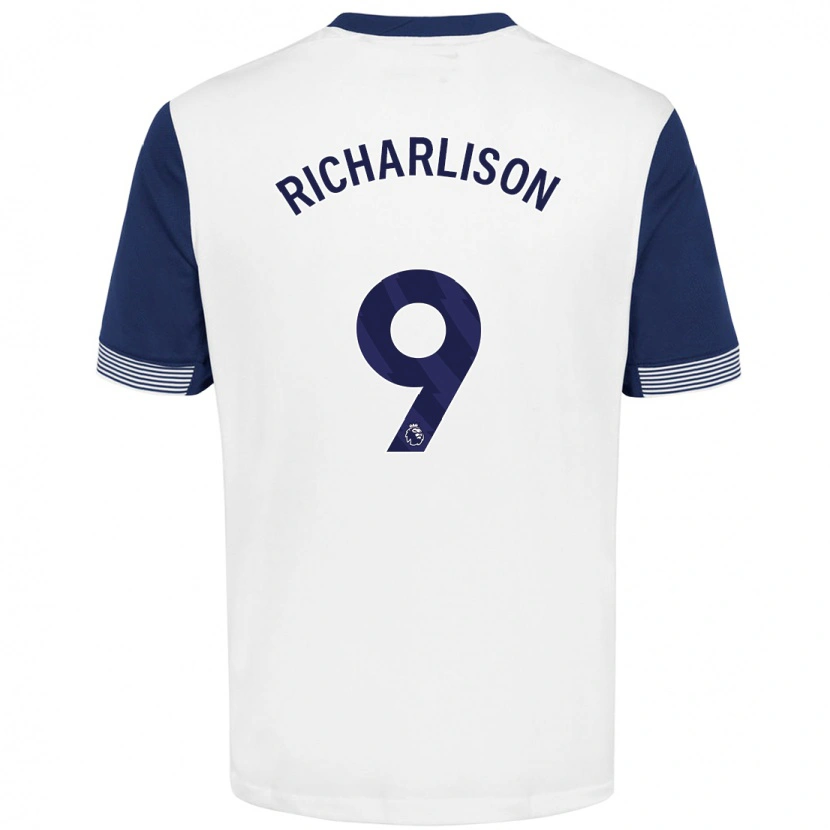 Danxen Heren Richarlison #9 Wit Blauw Thuisshirt Thuistenue 2024/25 T-Shirt