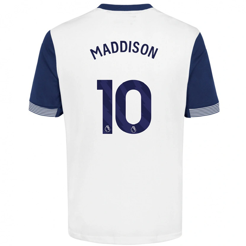 Danxen Heren James Maddison #10 Wit Blauw Thuisshirt Thuistenue 2024/25 T-Shirt