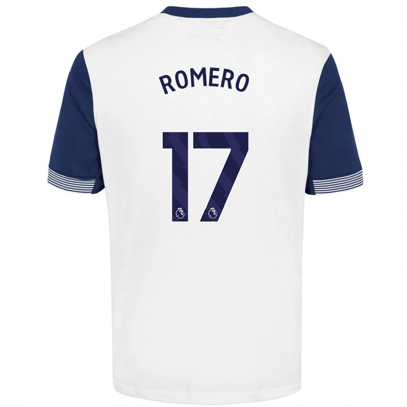 Danxen Heren Cristian Romero #17 Wit Blauw Thuisshirt Thuistenue 2024/25 T-Shirt