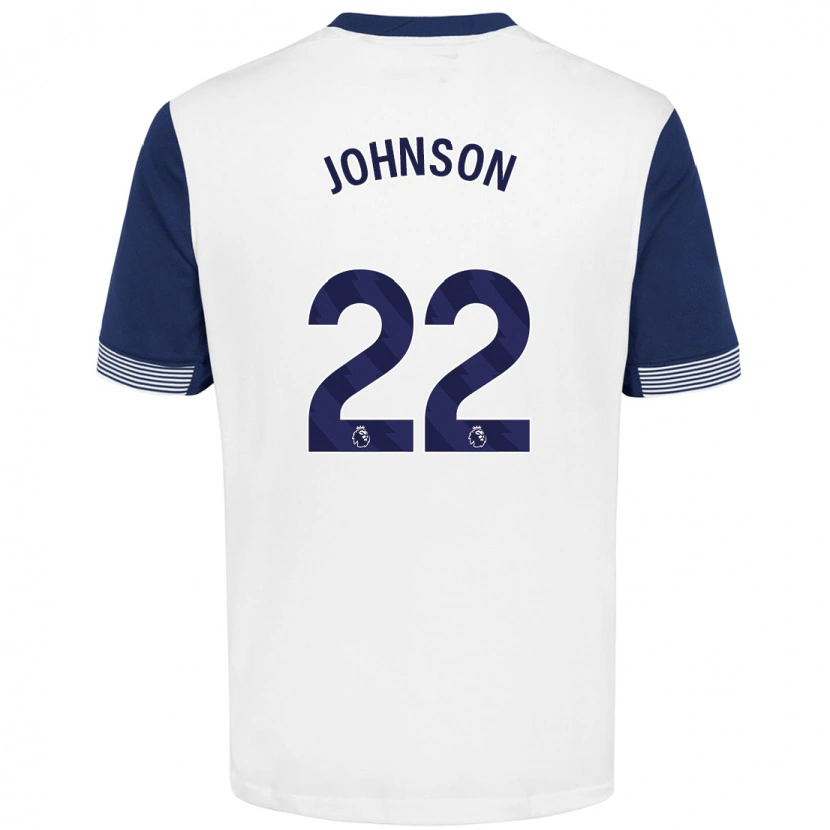 Danxen Heren Brennan Johnson #22 Wit Blauw Thuisshirt Thuistenue 2024/25 T-Shirt