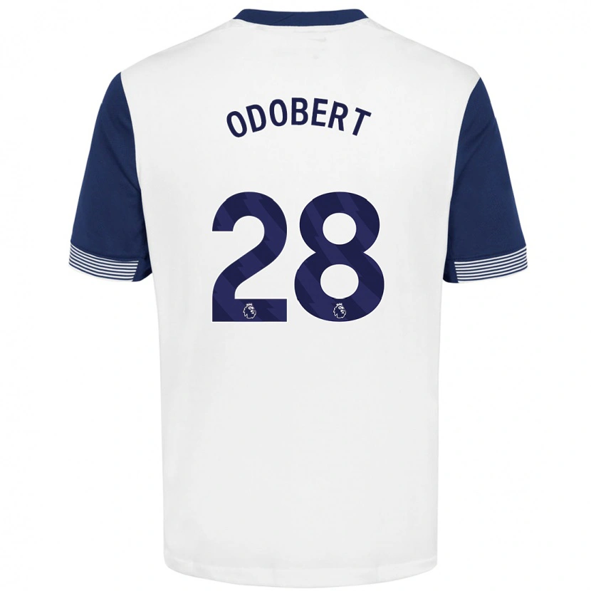 Danxen Heren Wilson Odobert #28 Wit Blauw Thuisshirt Thuistenue 2024/25 T-Shirt