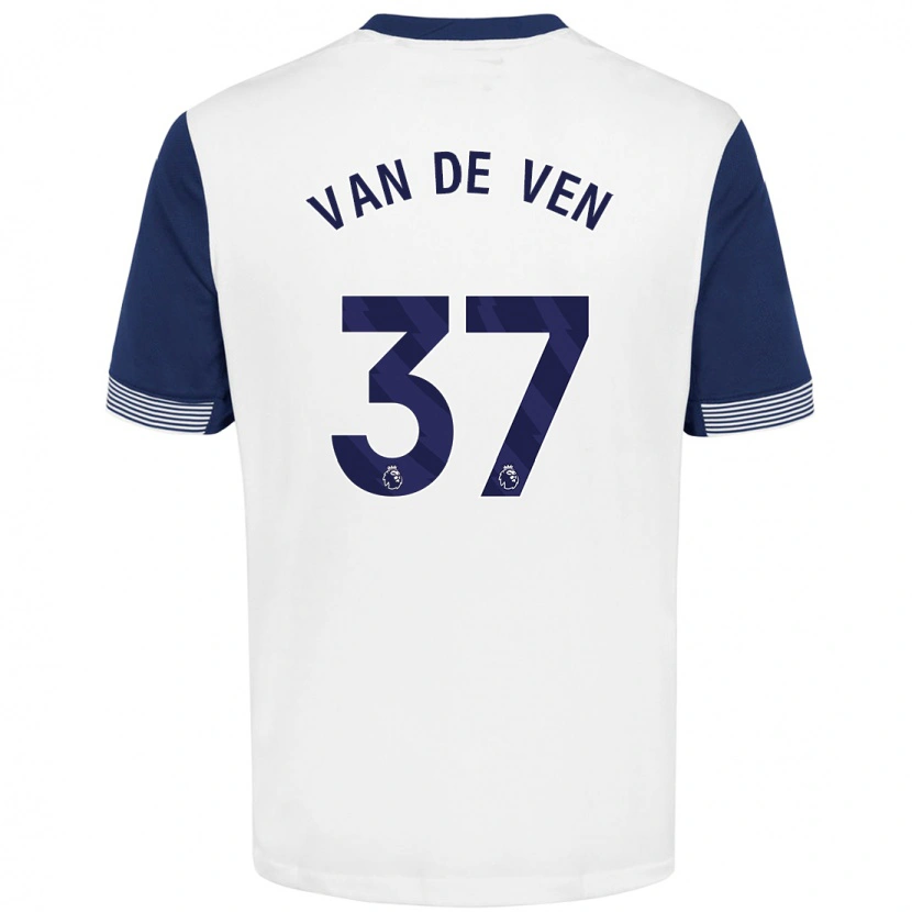 Danxen Heren Micky Van De Ven #37 Wit Blauw Thuisshirt Thuistenue 2024/25 T-Shirt