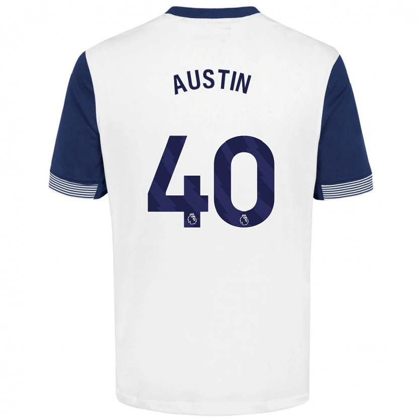 Danxen Heren Brandon Austin #40 Wit Blauw Thuisshirt Thuistenue 2024/25 T-Shirt