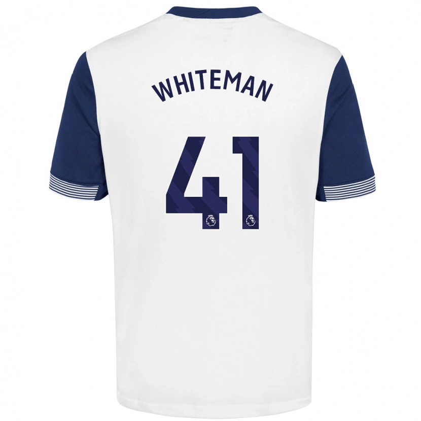 Danxen Heren Alfie Whiteman #41 Wit Blauw Thuisshirt Thuistenue 2024/25 T-Shirt