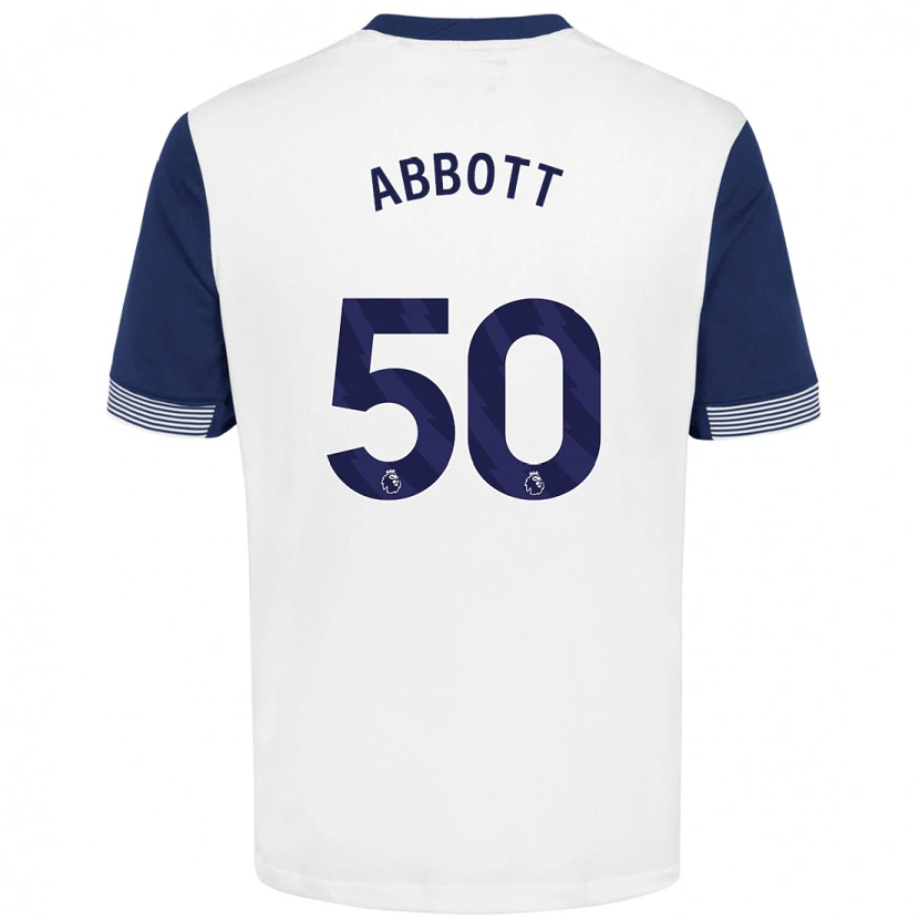 Danxen Heren George Abbott #50 Wit Blauw Thuisshirt Thuistenue 2024/25 T-Shirt