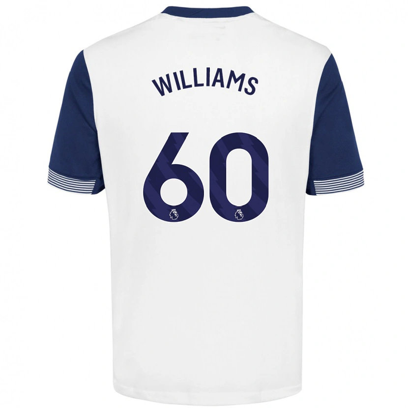 Danxen Heren Jaden Williams #60 Wit Blauw Thuisshirt Thuistenue 2024/25 T-Shirt