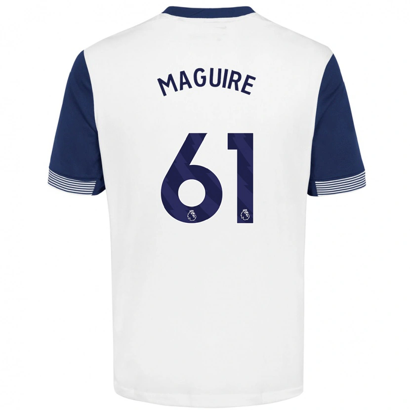 Danxen Heren Aaron Maguire #61 Wit Blauw Thuisshirt Thuistenue 2024/25 T-Shirt