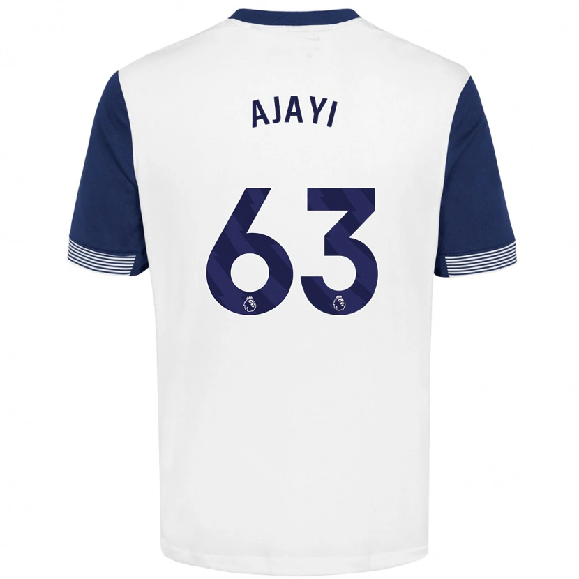 Danxen Heren Damola Ajayi #63 Wit Blauw Thuisshirt Thuistenue 2024/25 T-Shirt