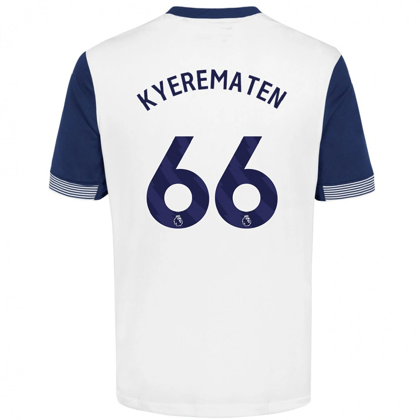 Danxen Heren Rio Kyerematen #66 Wit Blauw Thuisshirt Thuistenue 2024/25 T-Shirt