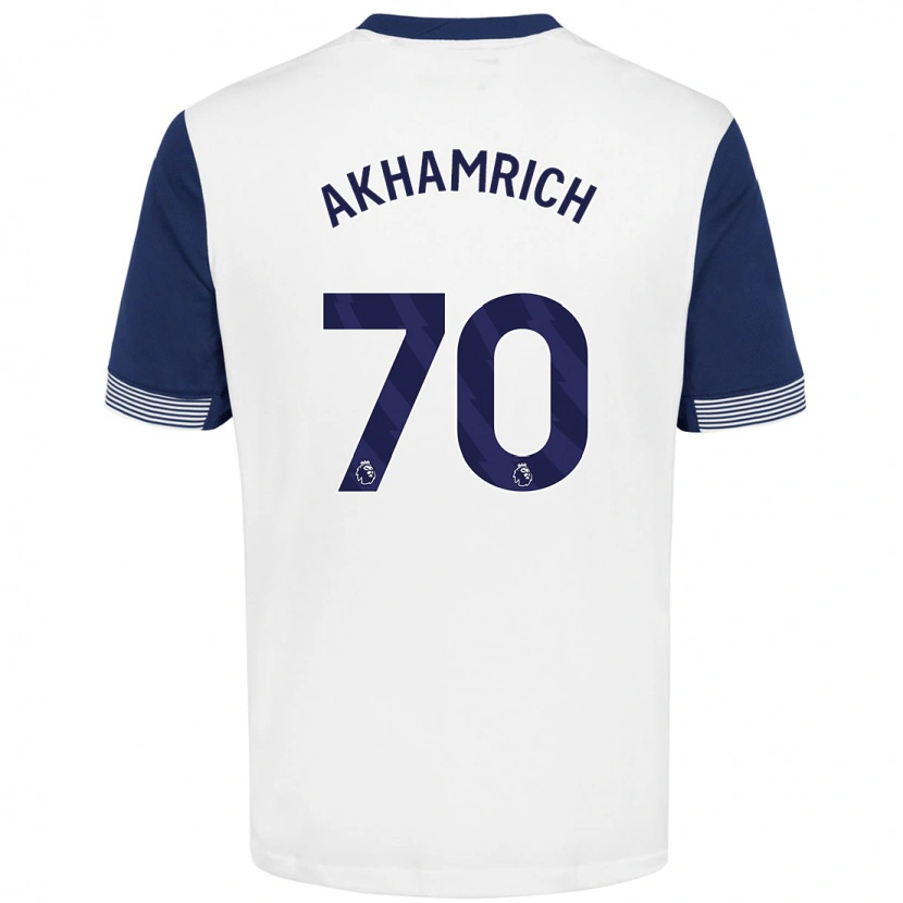 Danxen Heren Yusuf Akhamrich #70 Wit Blauw Thuisshirt Thuistenue 2024/25 T-Shirt