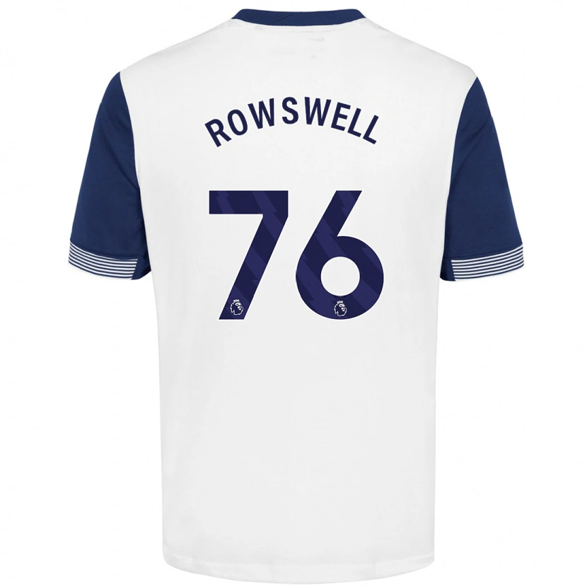 Danxen Heren James Rowswell #76 Wit Blauw Thuisshirt Thuistenue 2024/25 T-Shirt