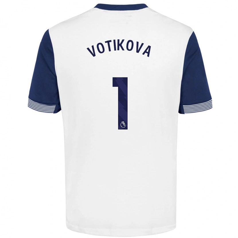 Danxen Heren Barbora Votíková #1 Wit Blauw Thuisshirt Thuistenue 2024/25 T-Shirt