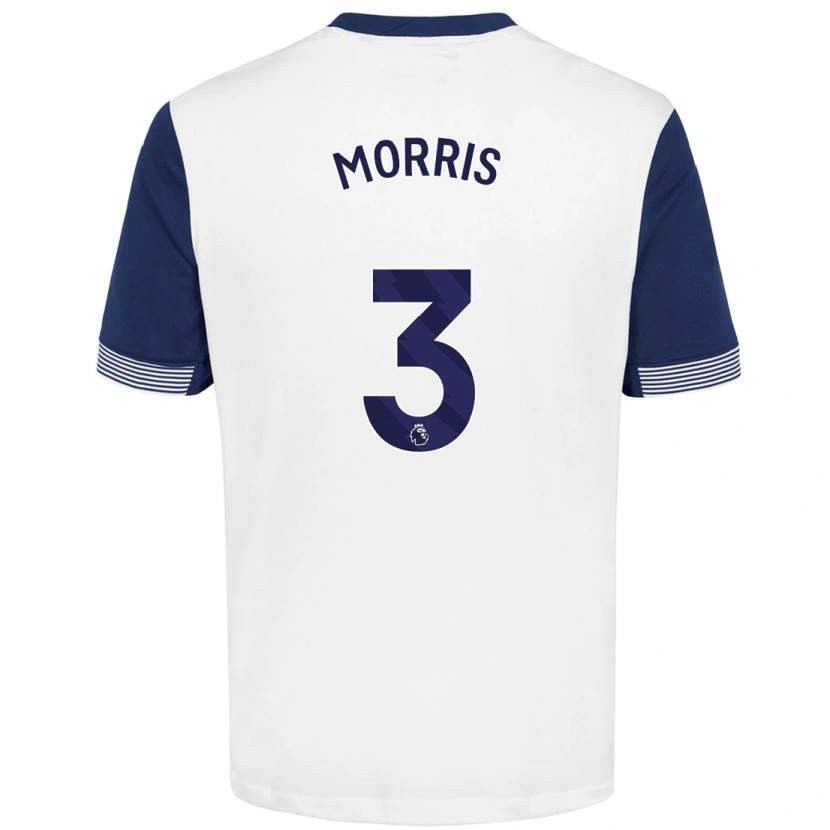 Danxen Heren Ella Morris #3 Wit Blauw Thuisshirt Thuistenue 2024/25 T-Shirt