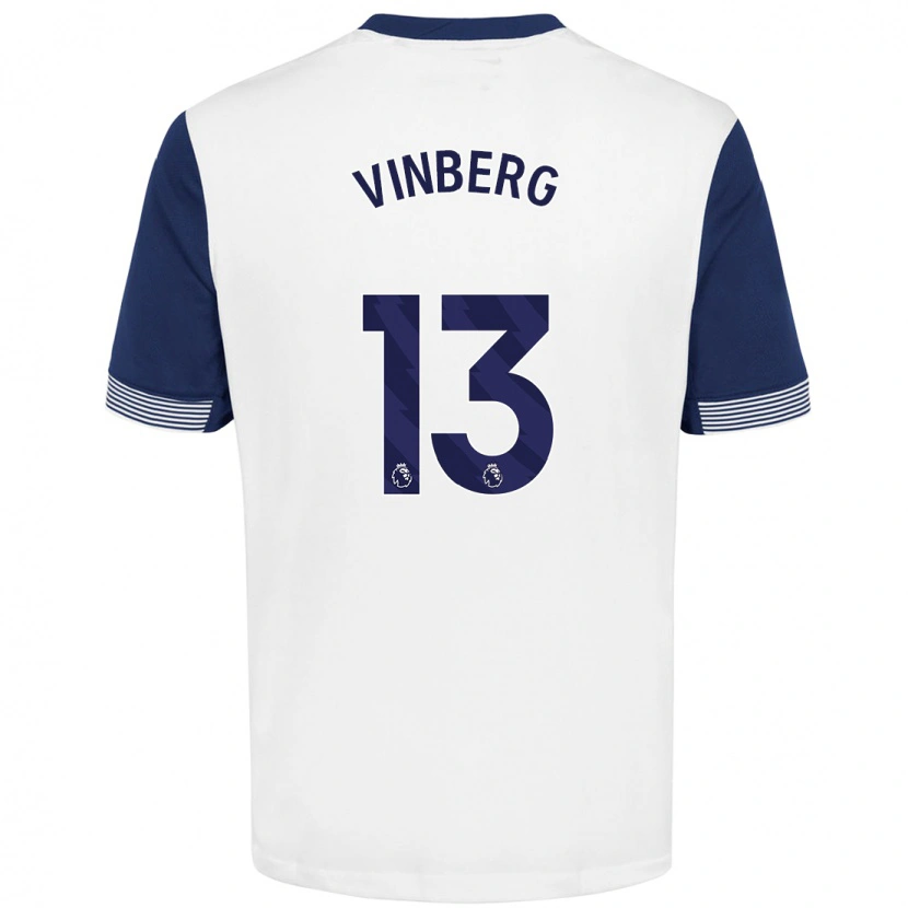 Danxen Heren Matilda Vinberg #13 Wit Blauw Thuisshirt Thuistenue 2024/25 T-Shirt