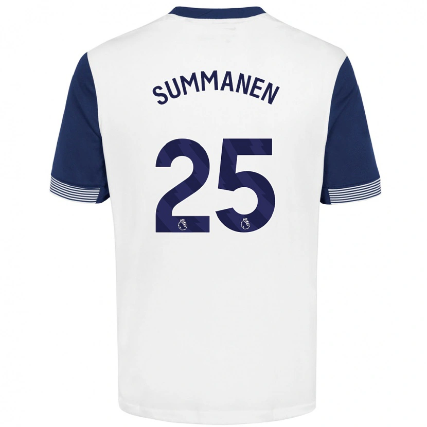 Danxen Heren Eveliina Summanen #25 Wit Blauw Thuisshirt Thuistenue 2024/25 T-Shirt