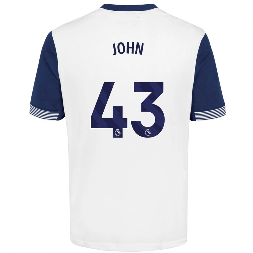 Danxen Heren Nile John #43 Wit Blauw Thuisshirt Thuistenue 2024/25 T-Shirt