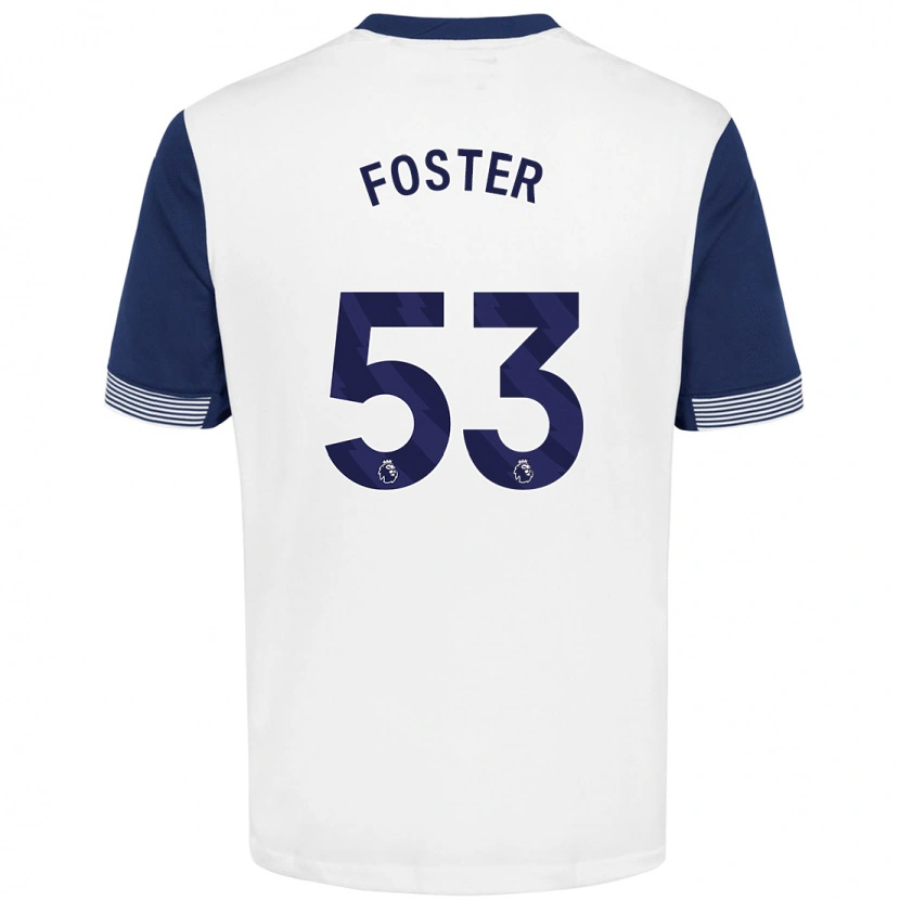 Danxen Heren Brooklyn Lyons-Foster #53 Wit Blauw Thuisshirt Thuistenue 2024/25 T-Shirt