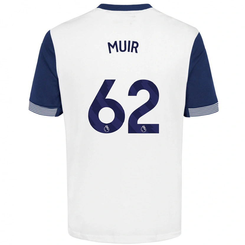 Danxen Heren Marqes Muir #62 Wit Blauw Thuisshirt Thuistenue 2024/25 T-Shirt