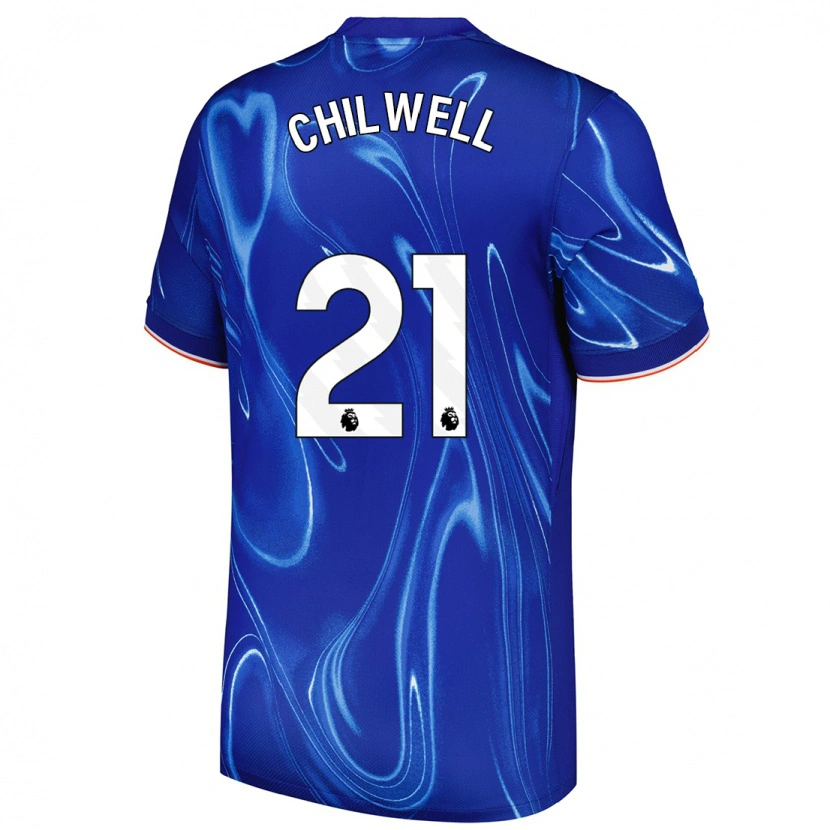 Danxen Heren Ben Chilwell #21 Blauw Wit Thuisshirt Thuistenue 2024/25 T-Shirt