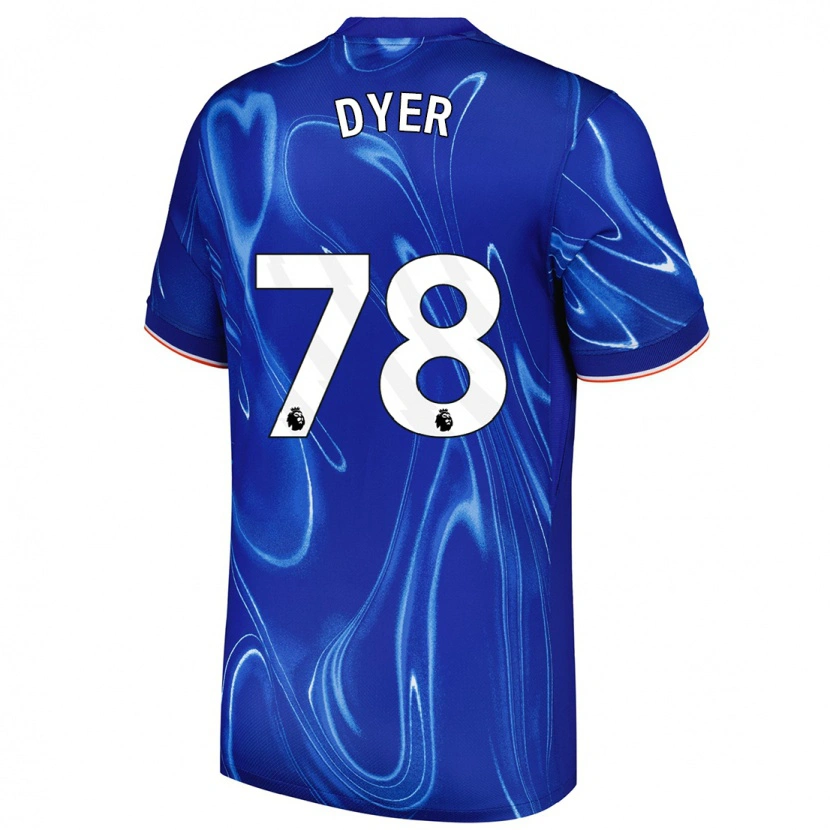 Danxen Heren Kiano Dyer #78 Blauw Wit Thuisshirt Thuistenue 2024/25 T-Shirt