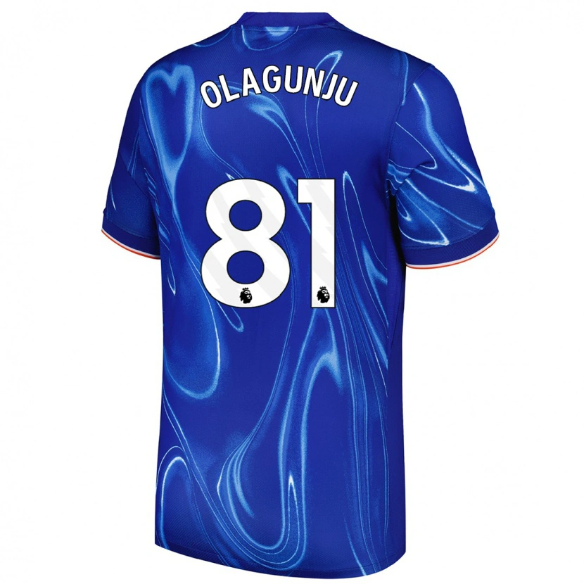 Danxen Heren Saheed Olagunju #81 Blauw Wit Thuisshirt Thuistenue 2024/25 T-Shirt