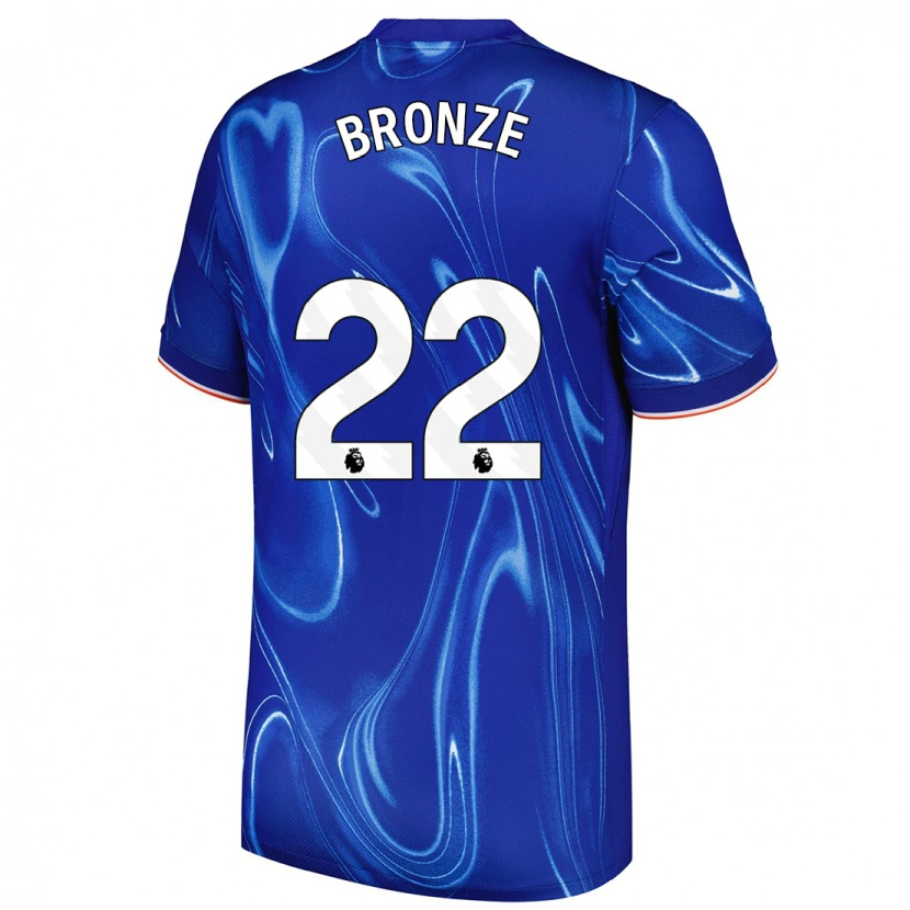 Danxen Heren Lucy Bronze #22 Blauw Wit Thuisshirt Thuistenue 2024/25 T-Shirt