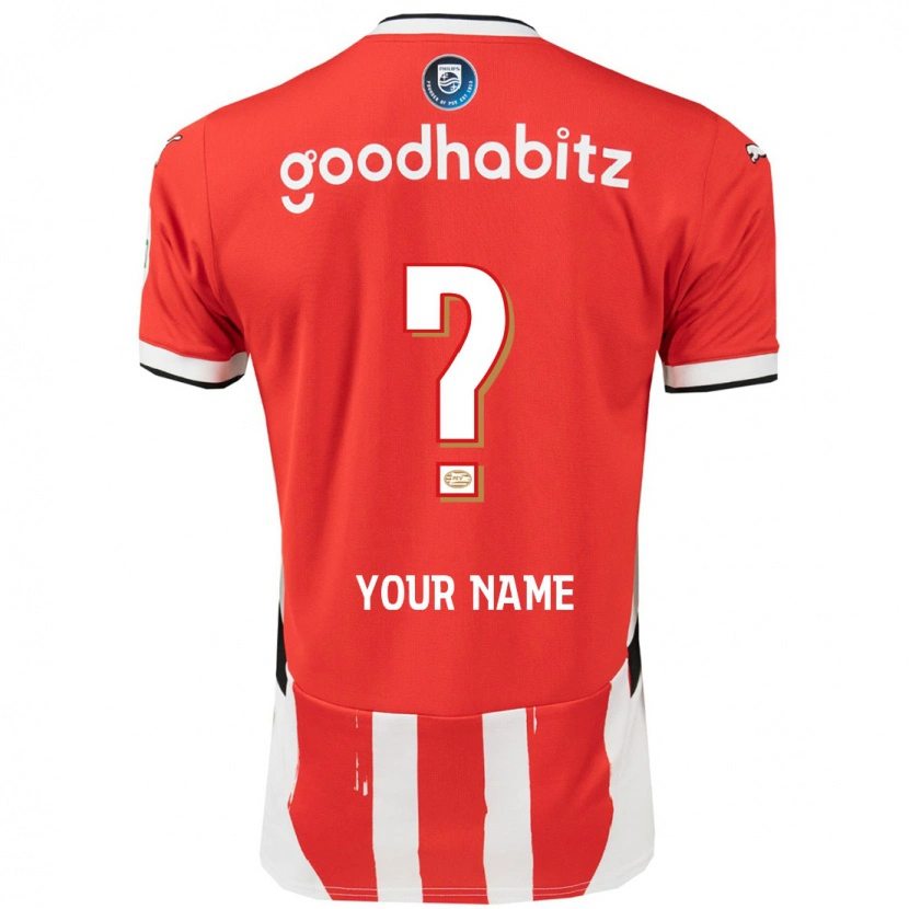 Danxen Heren Uw Naam #0 Rood Wit Thuisshirt Thuistenue 2024/25 T-Shirt