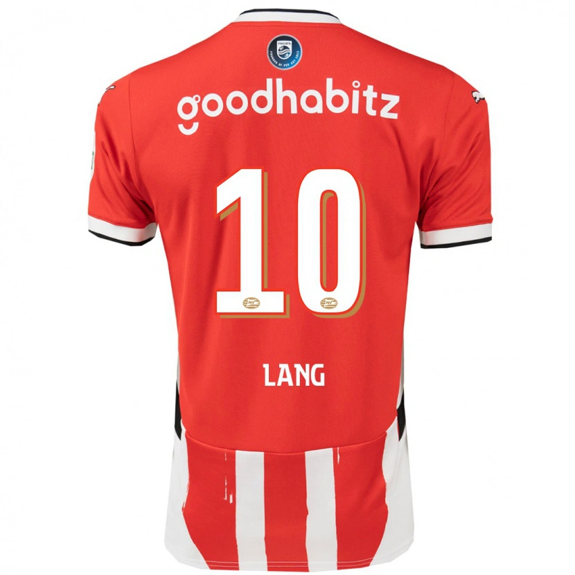 Danxen Heren Noa Lang #10 Rood Wit Thuisshirt Thuistenue 2024/25 T-Shirt