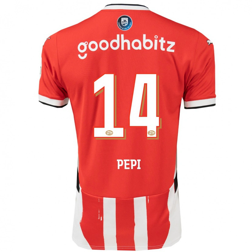 Danxen Heren Ricardo Pepi #14 Rood Wit Thuisshirt Thuistenue 2024/25 T-Shirt