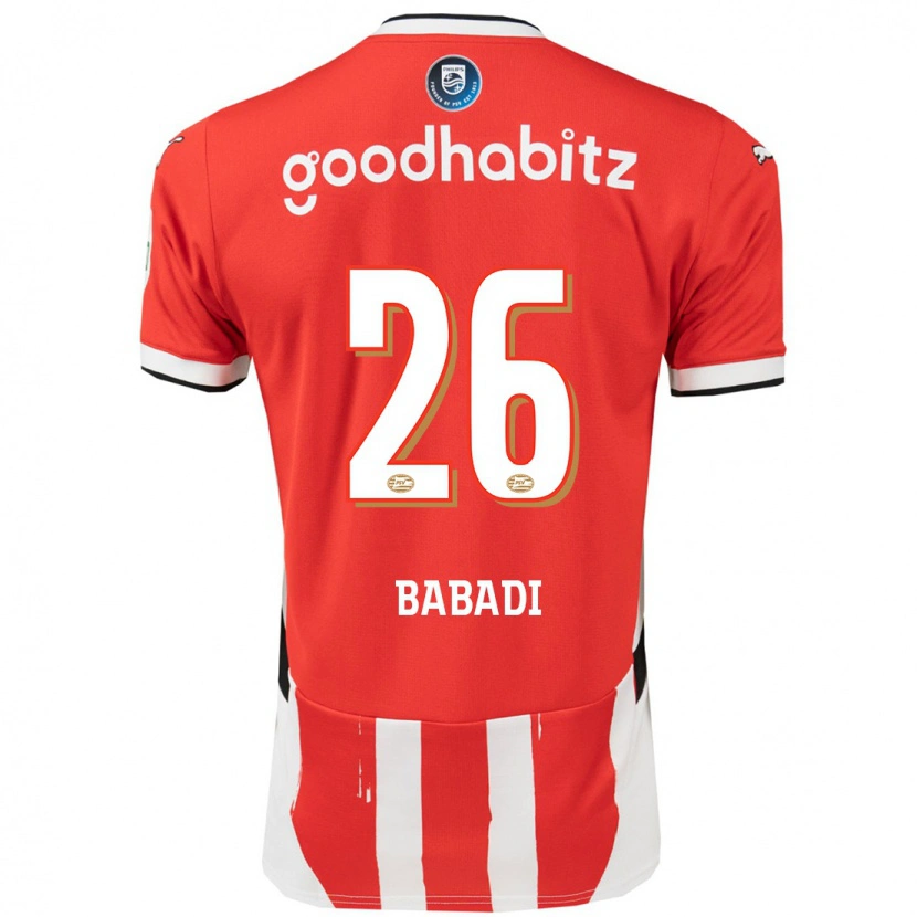 Danxen Heren Isaac Babadi #26 Rood Wit Thuisshirt Thuistenue 2024/25 T-Shirt