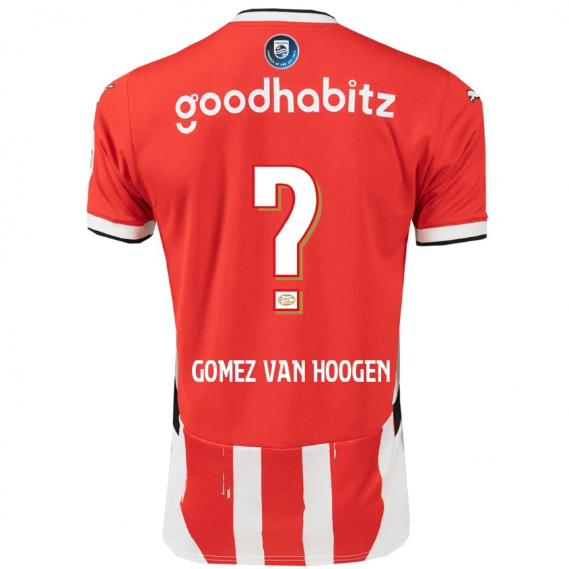 Danxen Heren Samuel Gomez Van Hoogen #0 Rood Wit Thuisshirt Thuistenue 2024/25 T-Shirt